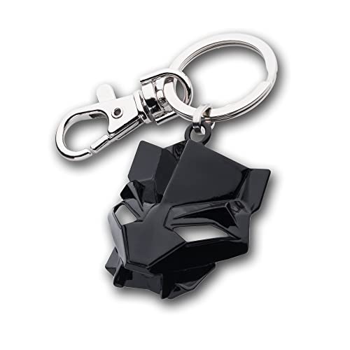 The Official Black Panther 3D Head MASK Keychain - Wakanda Forever 3-D Keychain - Officially Licensed Black Panther Wakanda Forever Movie Premiere Disney Metal Keychain