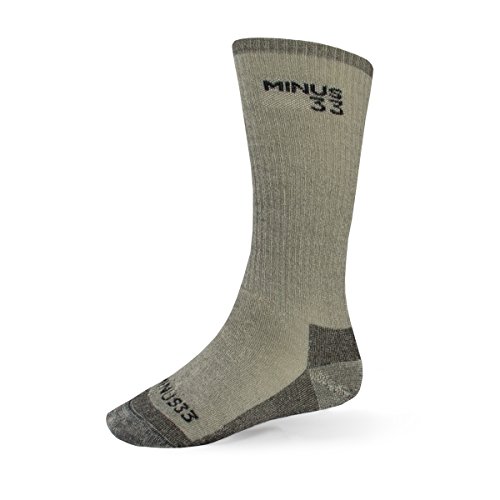 Minus33 Merino Wool 9402 Expedition Mountaineer Sock Grey Heather Size Large