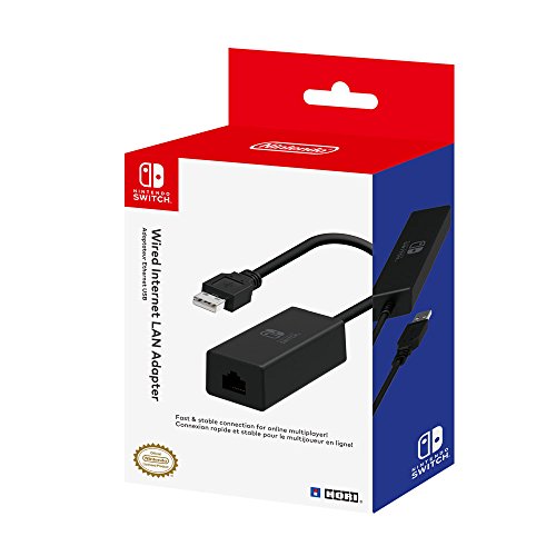 Nintendo Switch Wired Internet LAN Adapter by HORI Officially Licensed by Nintendo, Case