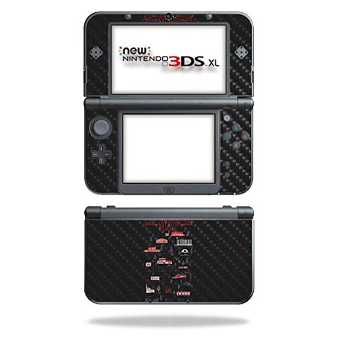 MightySkins Carbon Fiber Skin for Nintendo New 3DS XL (2015) - Strange Map | Protective, Durable Textured Carbon Fiber Finish | Easy to Apply, Remove, and Change Styles | Made in The USA