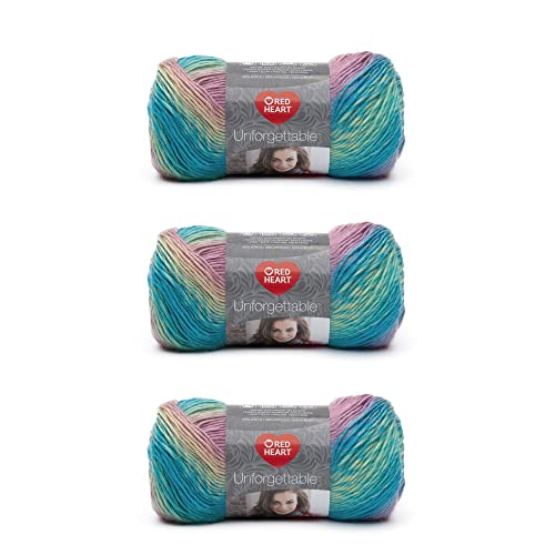 Red Heart Boutique Unforgettable Candied Yarn - 3 Pack of 100g/3.5oz - Acrylic - 4 Medium (Worsted) - 270 Yards - Knitting, Crocheting & Crafts