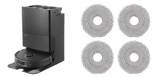 roborock Qrevo Pro Robot Vacuum and Mop and 4 Pack Microfiber Mop Cloths Bundle