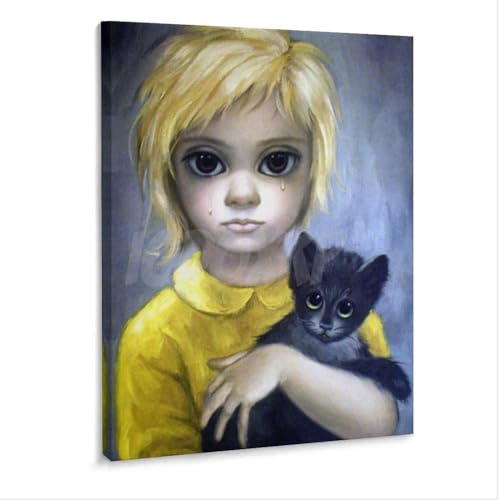 Artist Margaret Keane Big Eyes Art Painting Poster (1) Canvas Poster Bedroom Decor Office Decor Gifts Frame-style 12x16inch(30x40cm)