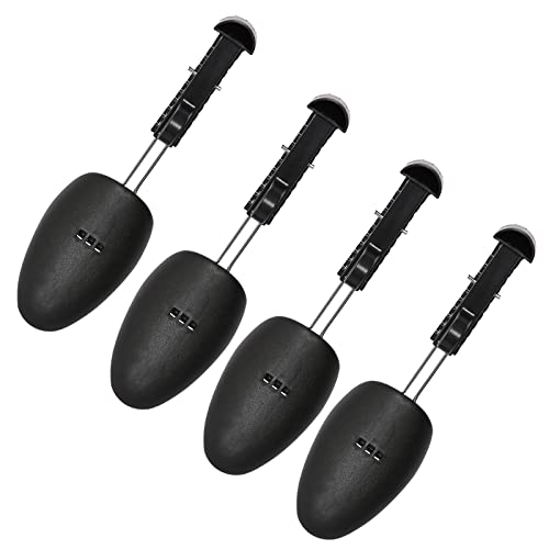 ZJHSXDR 2 Pairs Plastic Shoe Tree Stretcher Shaper for Women Adjustable Shoe Trees Women (Black)