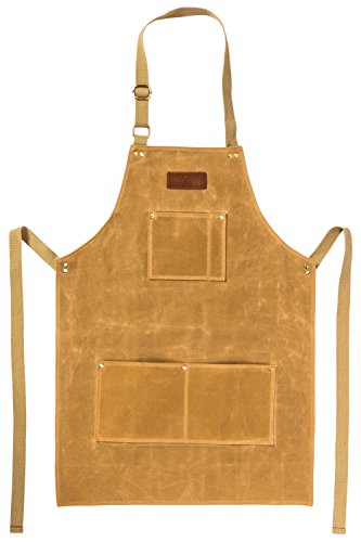 TorxGear Kids Child's Work Apron - Waxed Canvas Tool Apron - Craftsmen Quality Heavy Duty Safety Smock