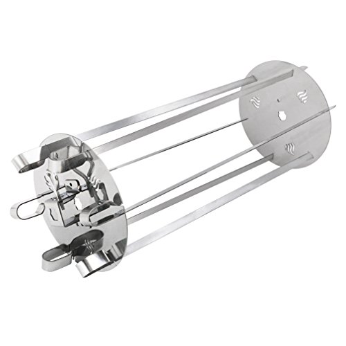 onlyfire Rotisserie Shish-Kebab Skewer Set Grill Accessory,Rotating Skewer System Fits for Most Rotisserie Grill