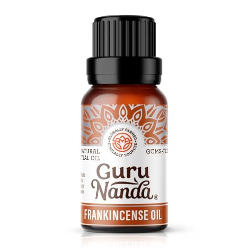 GuruNanda Frankincense Essential Oil (0.5 Fl oz) - 100% Pure, Natural and Undiluted Diffuser Oil for Aromatherapy, Massages & DIY Recpies - Supports Join Health & Promotes Radiant Skin