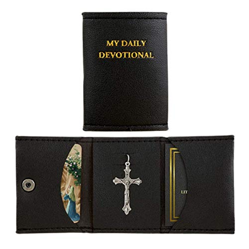 Daily Devotional Wallet with Mini Book of Healing Prayers, Holy Card and Sacred Medal, 2 X 3 Inches