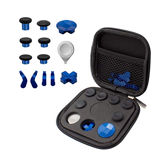 Easegmer Plating Elite Series 2 Kits - 13 in 1 Metal Swap Thumbsticks Joysticks, Trigger Paddles, D-pads with Tool for Xbox Elite Controller Series 2 Model 1797, Elite Series 2 Core Controller (Blue)