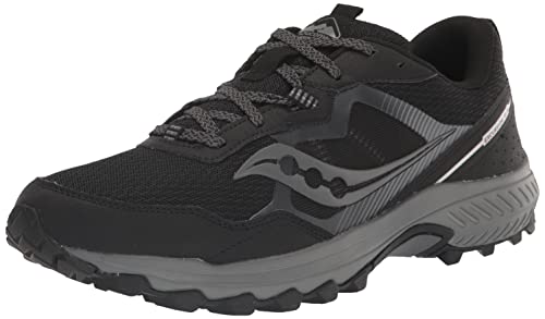 Saucony Men's Excursion TR16 Trail Running Shoe, Black/Charcoal, 12