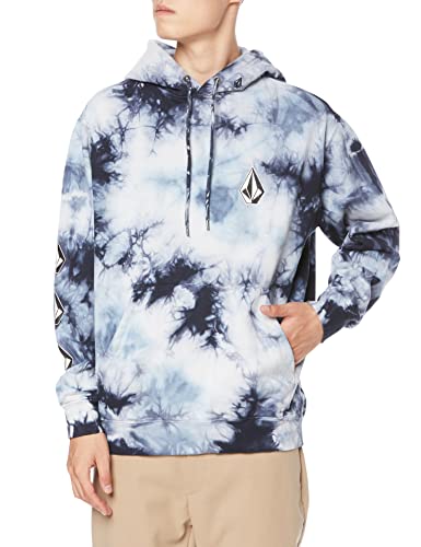 Volcom mens Deadly Stones Fleece Pullover Hooded Sweatshirt, Multi Tie Dye, Medium US