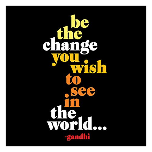 QUOTABLE CARDS Magnet Be The Change, 1 EA