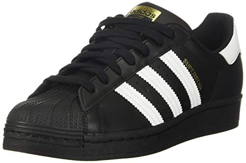 adidas Originals mens Superstar Sneaker, Black/White/Black, 12 US