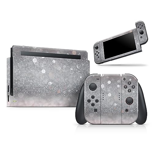 DesignSkinz - Compatible with Nintendo New 3DS XL (2014) - Skin Decal Protective Scratch Resistant Vinyl Wrap Gaming Cover- Unfocused Grayscale Glimmering Orbs of Light