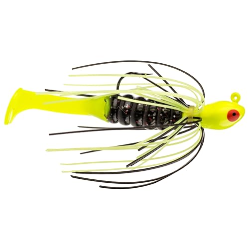 Strike King (MRCSJ18-183) Mr Crappie Krappie Kicker Swim Jig Fishing Lure, 183 - Tuxedo Black Chartreuse, 1/8 oz, Micro Skirt