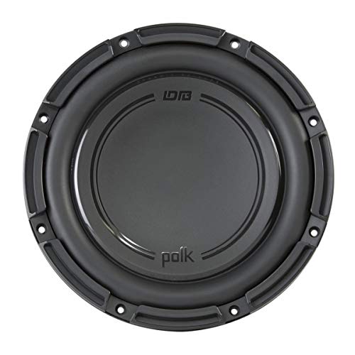 Polk Audio DB1042 DVC - DB+ Series 10' Shallow Subwoofer for Marine/Car Sound System, 28Hz-200Hz Frequency Response, Dual 4-Ohm Voice Coils & Polypropylene Woofer Cone,Black