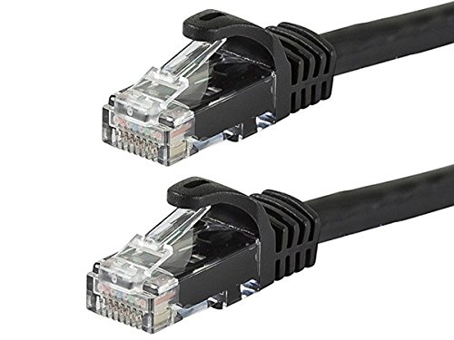 Monoprice - 109797 Flexboot Cat6 Ethernet Patch Cable - Network Internet Cord - RJ45, Stranded, 550Mhz, UTP, Pure Bare Copper Wire, 24AWG, 3ft, Black