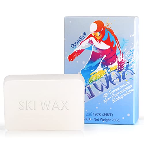 Oycevila 250G All Temperature Snowboard Wax(8.8OZ), Premium Blend Ski Wax, Biodegradable High Speed Snowboard Wax Suitable for Nearly All Types of Skis