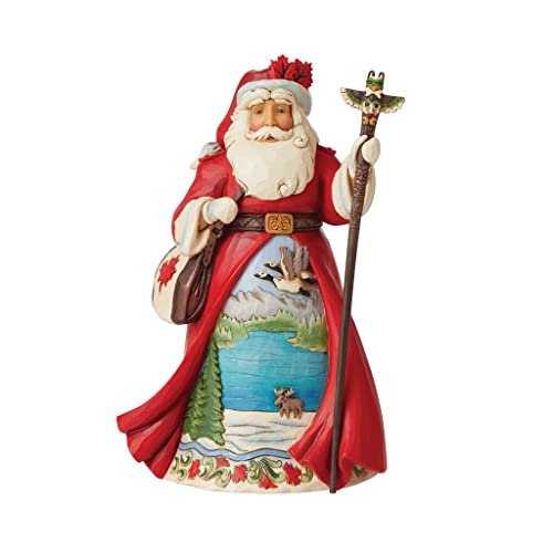 Enesco Jim Shore Heartwood Creek Santas Around The World Canadian Figurine, 7.18 Inch, Multicolor