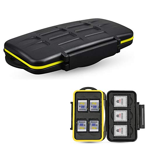 JJC Deluxe 7 Slots XQD Cfexpress Type-B SD SDXC SDHC Memory Card Case Carrying Storage Holder for 3 XQD/Cfexpress Type-B and 4 SD, Travel-Friendly Case with Water-Resistant & Shockproof Protection