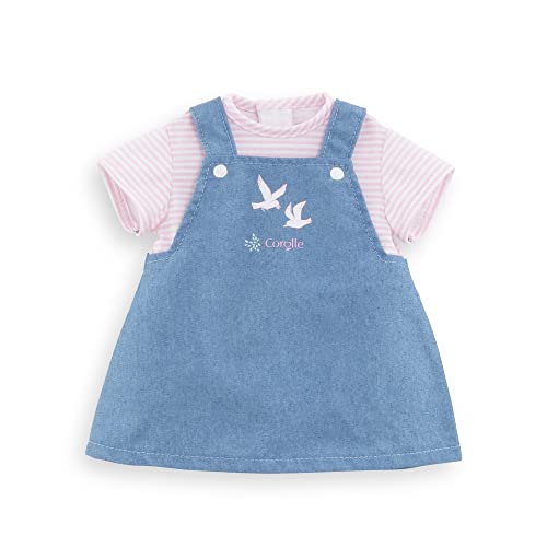 Corolle 12” Baby Doll Outfit - Loire Riverside Jumper & Striped T-Shirt - Mon Premier Poupon Clothing and Accessories fit 12' Dolls, for Kids Ages 18 Months and up