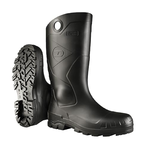 DUNLOP Men's Modern 8677677.08, Chesapeake Steel Toe Black Amazon, 100% Waterproof PVC, Lightweight and Durable, 8