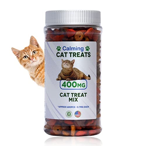 HYPOCBD Seafood Mix Cat Calming Treats for Anxiety | Tasty Chews for Cat Composure | Relaxing Aid for Stressed Cats | Hemp Oil Calming Pet Treats - 400mg 8.5 oz