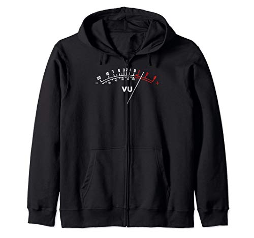 Audio VU Meter | Cool Analog Sound Engineer Gift Zip Hoodie