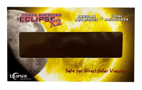 Hand-Held Eclipse viewer - 5 pair - AAS Approved - ISO Certified Safe for all solar eclipses - (Solar yellow)