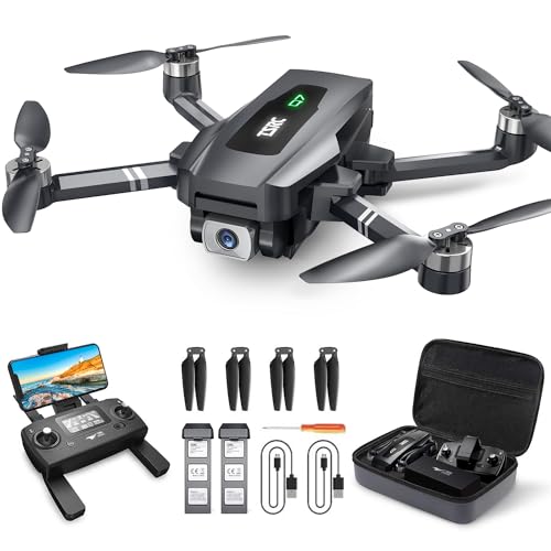 TENSSENX GPS Drone with 4K UHD Camera for Adults, TSRC Q7 Foldable FPV RC Quadcopter with Brushless Motor, Smart Return Home, Follow Me, 60 Min Flight Time, Long Control Range, Includes Carrying Bag