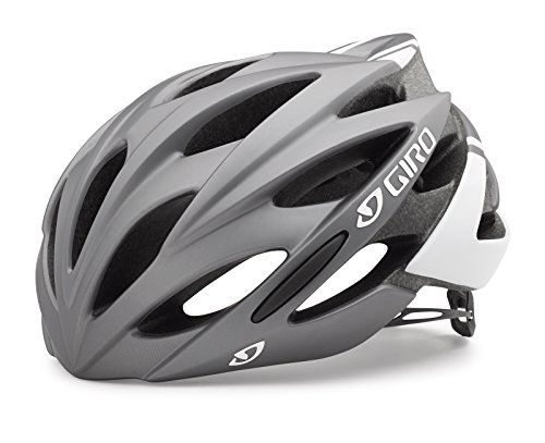 Giro Savant Adult Road Cycling Helmet - Large (59-63 cm), Matte Titanium/White