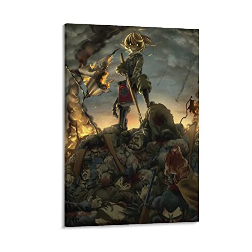 YAOJING Action Anime The Saga of Tanya The Evil Poster Poster Decorative Painting Canvas Wall Art Living Room Posters Bedroom Painting 12x18inch(30x45cm)