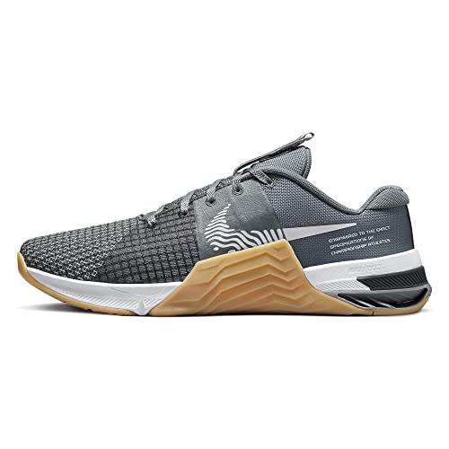 Nike Men's Metcon 8 Training Shoe (Smoke Grey/White/Dark Smoke Grey, us_Footwear_Size_System, Adult, Men, Numeric, Medium, Numeric_9)