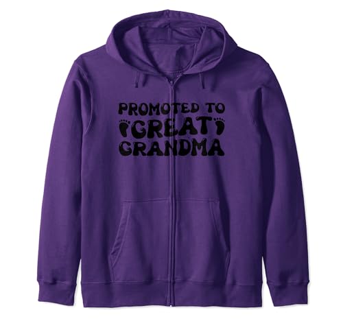 Promoted To Great Grandma Mother's Day For New Grandma 2024 Zip Hoodie