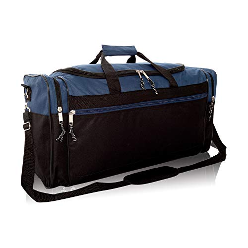 DALIX 25' Extra Large Vacation Travel Duffle Bag in Navy and Black