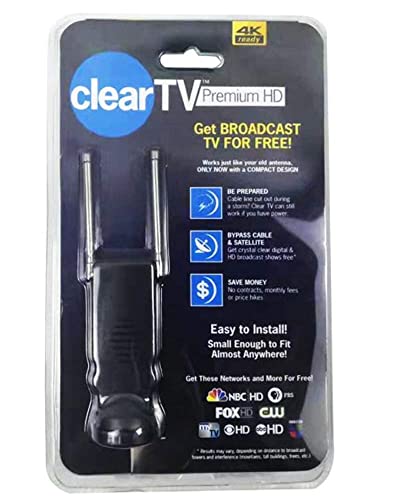 TV Antenna Clear TV Premium HD TV Antenna Digital Indoor Antenna HD TV Free TV Digital Receive Satellite TV Indoor Antenna Ditch Cable,50 Miles Range