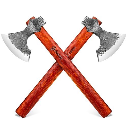 NedFoss 16' Throwing Hatchets 2 Pack, Axe Throwing Game for Backyard for Adults, Professional Viking Throwing Axes and Tomahawks Set with Wooden Handle for Competition and Outdoor Recreation