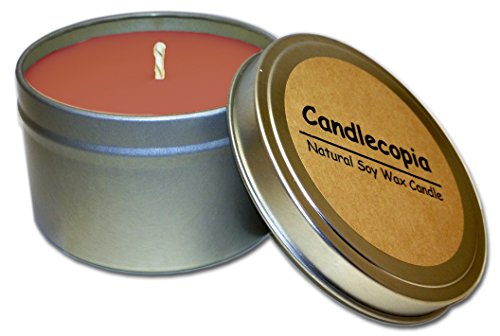 Candlecopia Seriously Cinnamon Strongly Scented Hand Poured Vegan Travel Tin Candle, 8 Ounce Tin