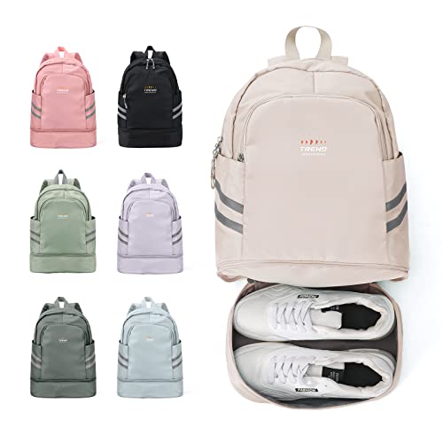 coofay Small Gym Backpack For Women Waterproof Backpack With Shoe Compartment Lightweight Travel Backpack Sports Backpack Large Gym Bag