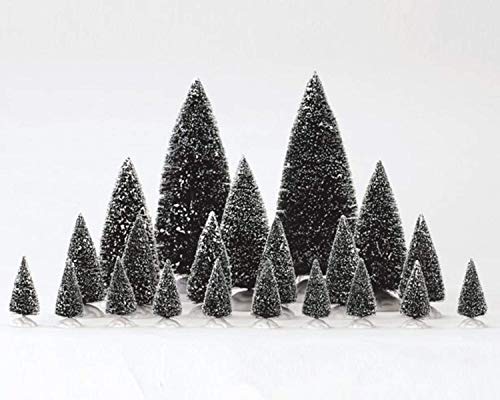 Lemax Christmas Village Assorted Frosted Pine Tree 21-Piece Set #34968