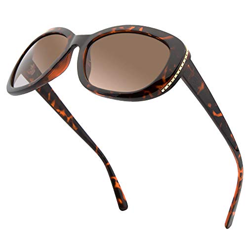 VITENZI Womens Sunglasses Trendy and Cool Retro Sun Glasses Vintage Cute Fashion Audrey Hepburn Large Shades Venice in Tortoise