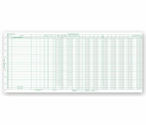 ABC General Expense Journal Accounting Sheets, 25 3/8' X 11' - 15 Sheets