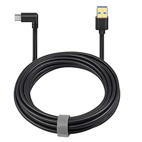 Paiholy Oculus Link Cable 16ft, USB C Oculus Charging Cable, 90 Degree Angled USB C 3.2 Gen1 High Speed Data Transfer & Fast Charging for Oculus Quest VR Headset and Gaming PC