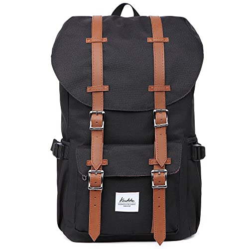 KAUKKO Travel Laptop Backpack Outdoor Rucksack Causal backpack Fits 15.6'(Nylon Black)