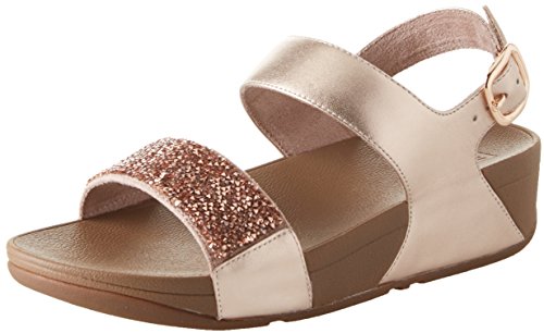 FitFlop Women's Lulu Toe Post-Leather Flip-Flop, Rose Gold, 8