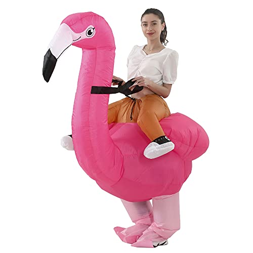 RHYTHMARTS Inflatable Costume Flamingo Costumes Inflatable Halloween Costumes Blow up Flamingo Cotume for Adult Valentine's Day