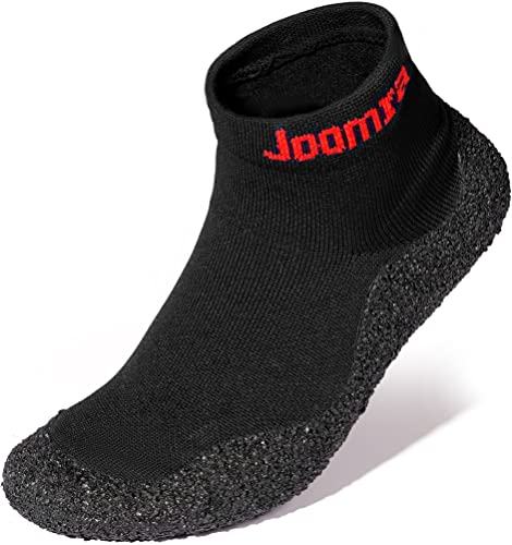 Joomra Mens Water Socks Shoes Minimalist Running Size 13 Barefoot Rubber Walking Women Athletic Climbing Weightlifting Tennis Outdoor Ladies Trekking Exercise Boating Workout Black