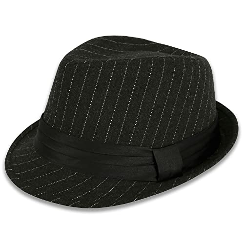 Simplicity Men Womens Fedora Hat Classic 1920s Hat Manhattan Fedora Hats for Men, Charcoal Grey