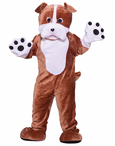 Forum Novelties mens Deluxe Plush Bulldog Mascot Adult Sized Costumes, Brown, One Size US