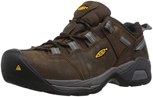 KEEN Utility Men's Detroit XT Low Steel Toe ESD Work Shoe, Cascade Brown/Gargoyle, 10.5 Medium US
